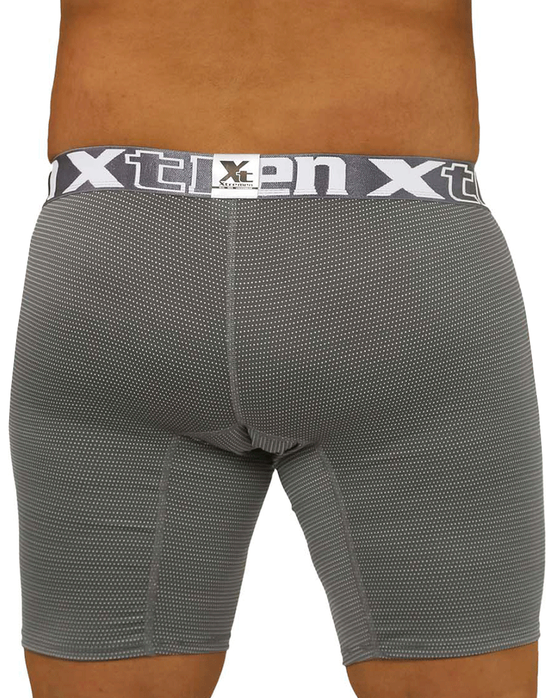 Xtremen 70005 Long Boxer Briefs Gray-white