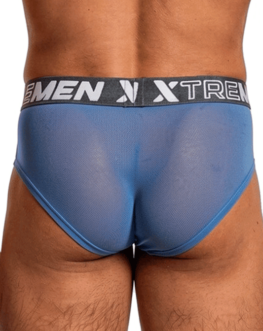 Xtremen 91262 Microfiber Mesh Briefs Blue
