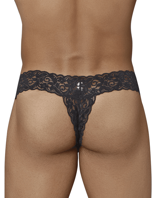 Candyman 99315 Peek A Boo Thongs Black