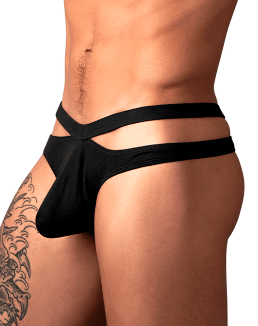 Male Power 237-308 Eco Cozy Cutout Thong Black