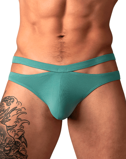 Male Power 237-308 Eco Cozy Cutout Thong Green