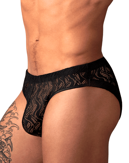 Male Power 330-305 Ripple Moon Jock Black