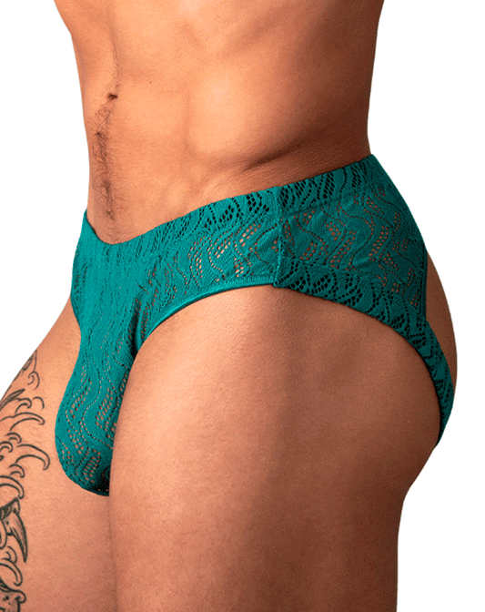 Male Power 330-305 Ripple Moon Jock Teal