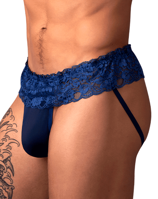 Male Power 360-280 Sassy Lace Skirt Jock Navy
