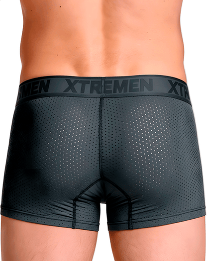 Xtremen 91251 Xtremen Micro-perforated Boxer Briefs Gray