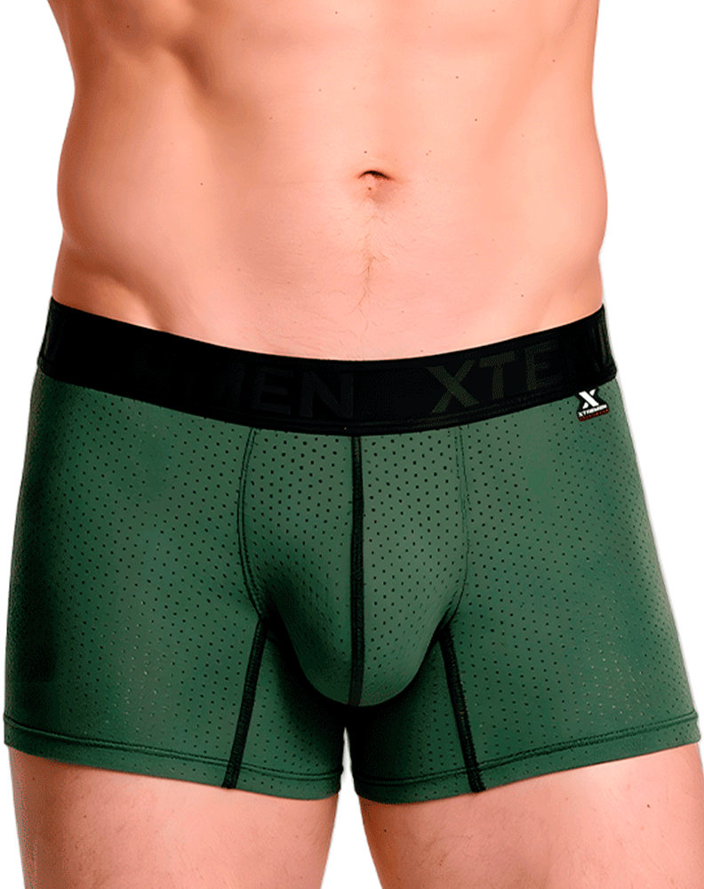 Xtremen 91251 Xtremen Micro-perforated Boxer Briefs Military Green