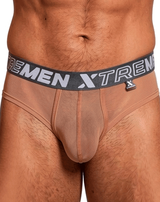 Xtremen 91262 Microfiber Mesh Briefs Brown