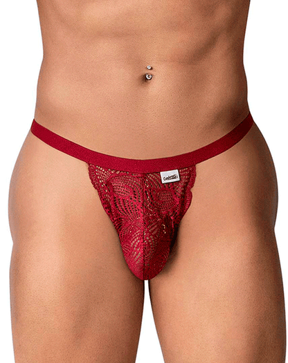 Candyman 99915 Lace Thongs Burgundy