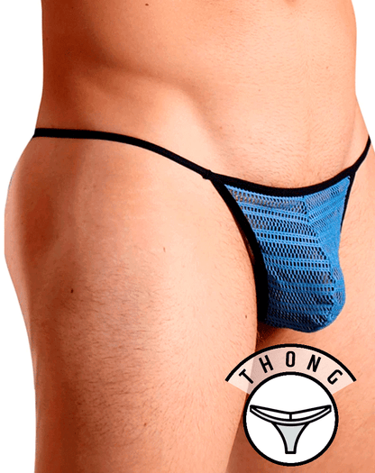 Doreanse 1306 G-String Mesh Thong Blue
