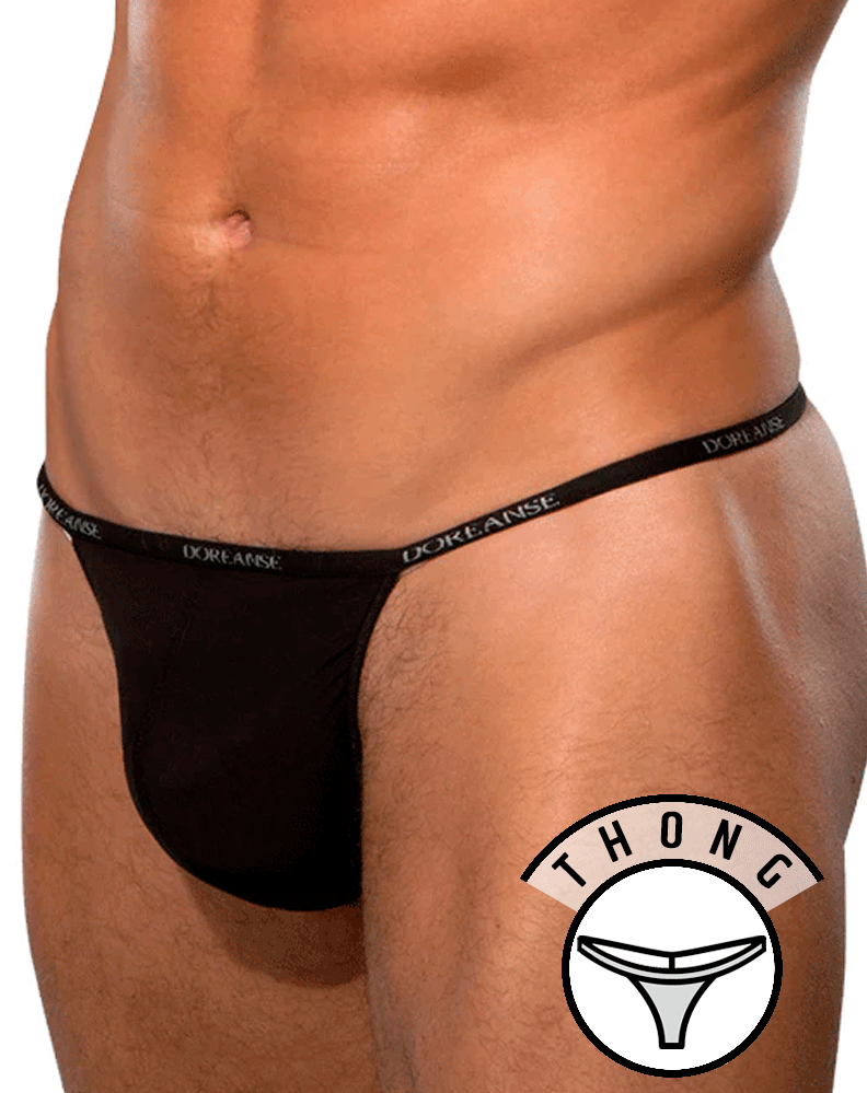 Doreanse 1390 Aire Thong Microfiber Black