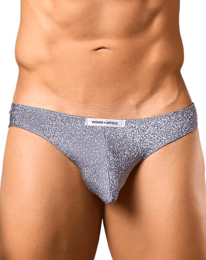 Justin+simon Xsj01 Classic Silky Bikini Lurex Gray
